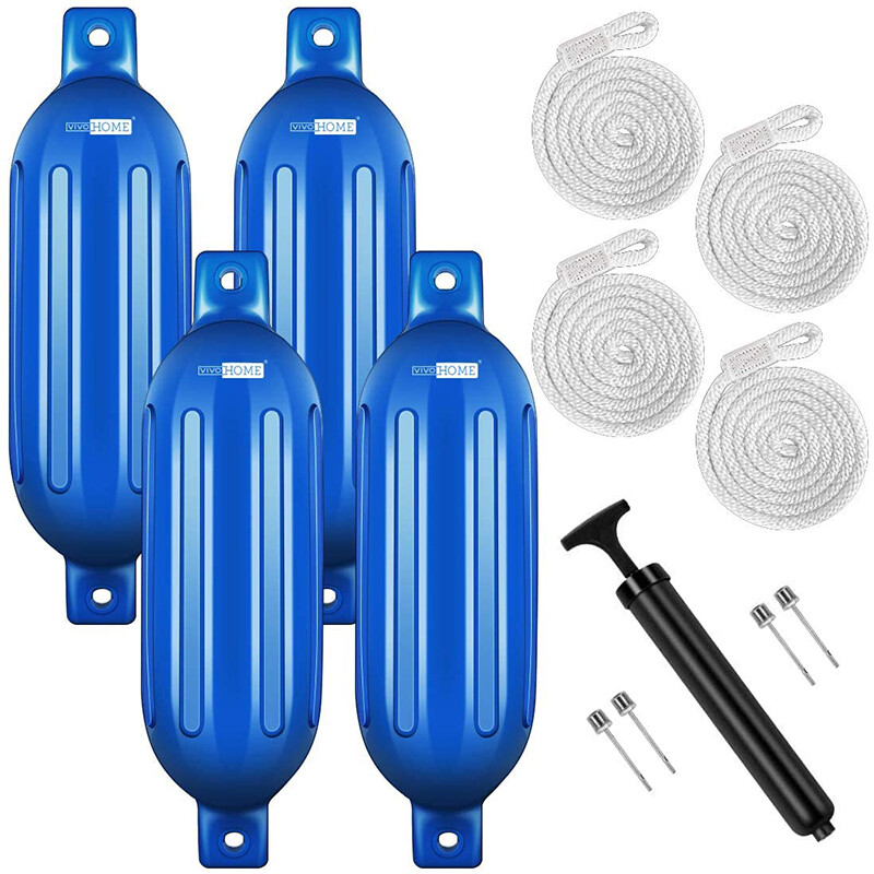 Boat Fender Bumper Ribbed Dock Protector Marine Vinyl Mooring Cushion 8.5" X 27"