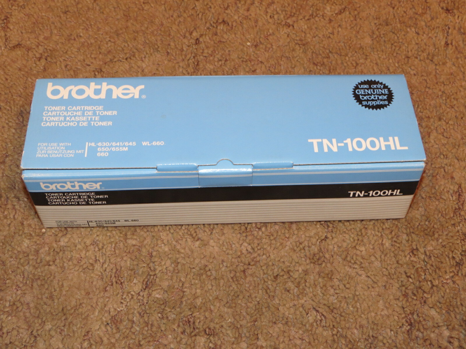 Brother TN100HL Toner cartridge for printer models hl-630, 631, 641, 645, 650, 6