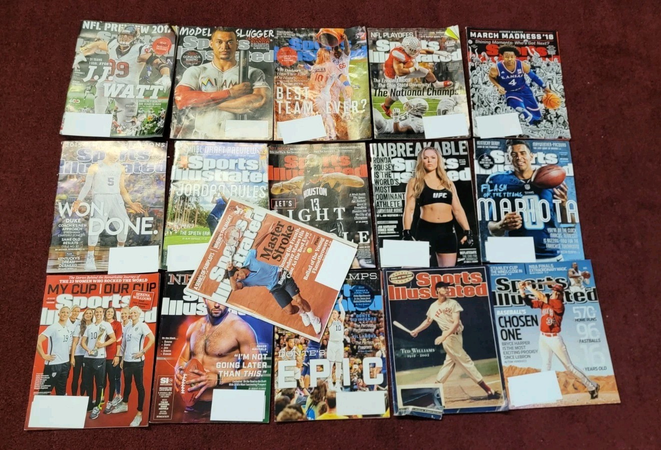 Lot Of 16 Sports Illustrated Magazines 2009 - 2018