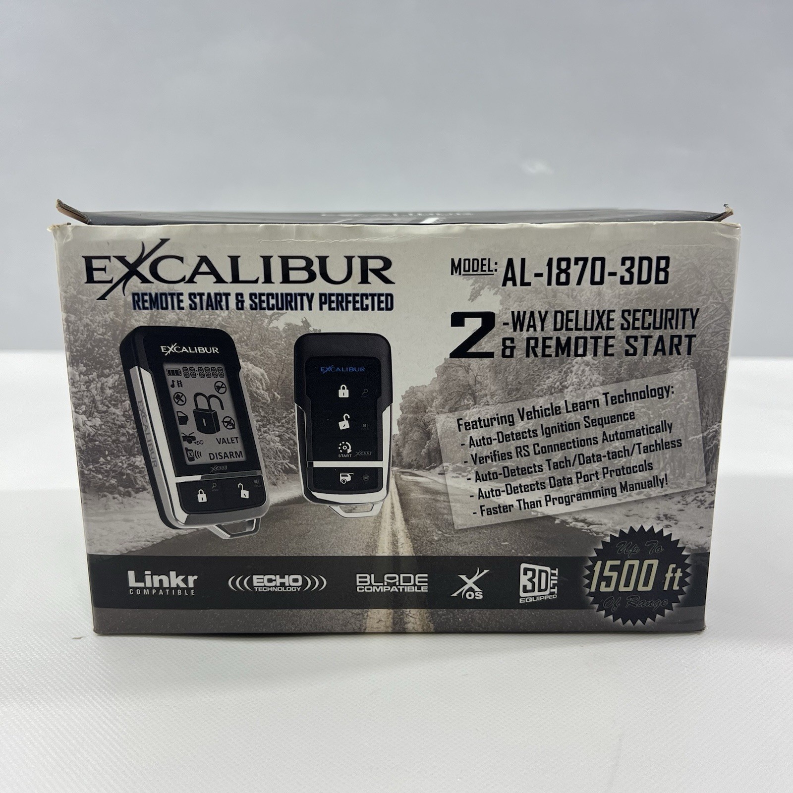 Excalibur Car Alarm Remote Start Monochrome LCD 2-Way Remote & 1500 Foot Range