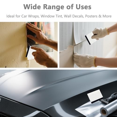 3 Pcs Small Squeegee 3 Inch Mini Rubber Block Squeegee for Car Windows