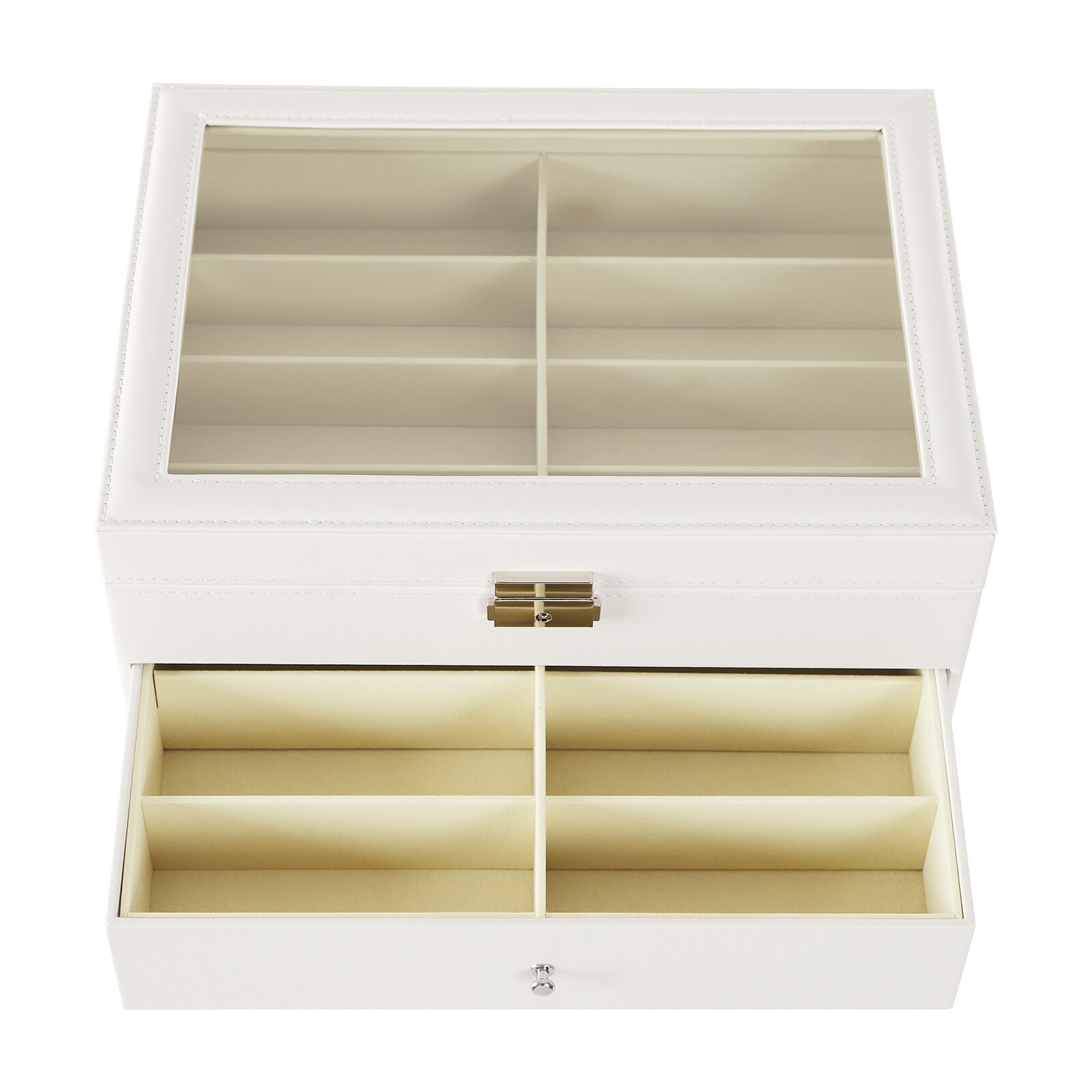 24-Slot Glasses Storage Display Case Organizer For Sunglasses Eyeglass Box
