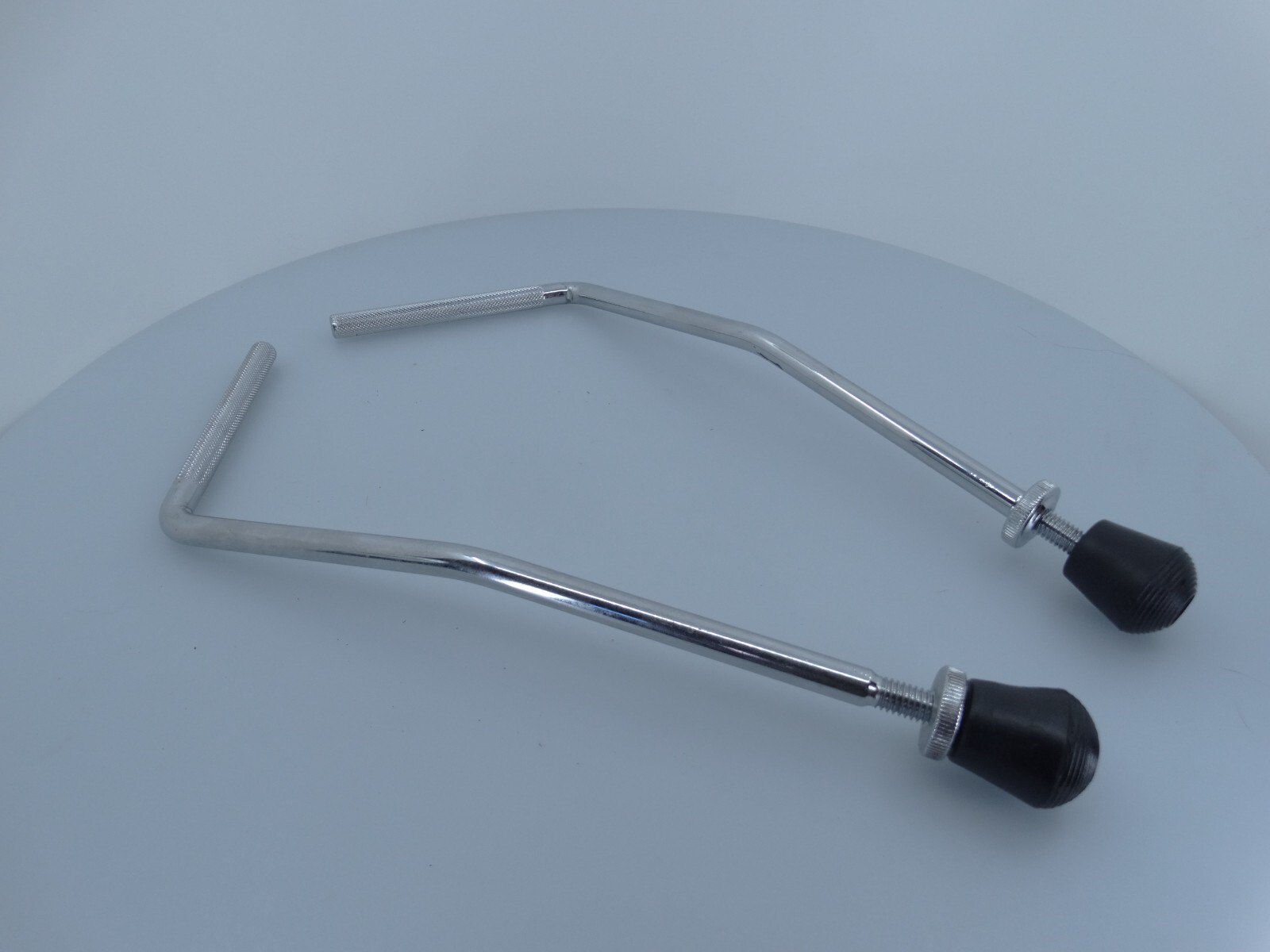 2 BASS DRUM LEGS - Gull Wing Style - Chrome Finish - kick parts