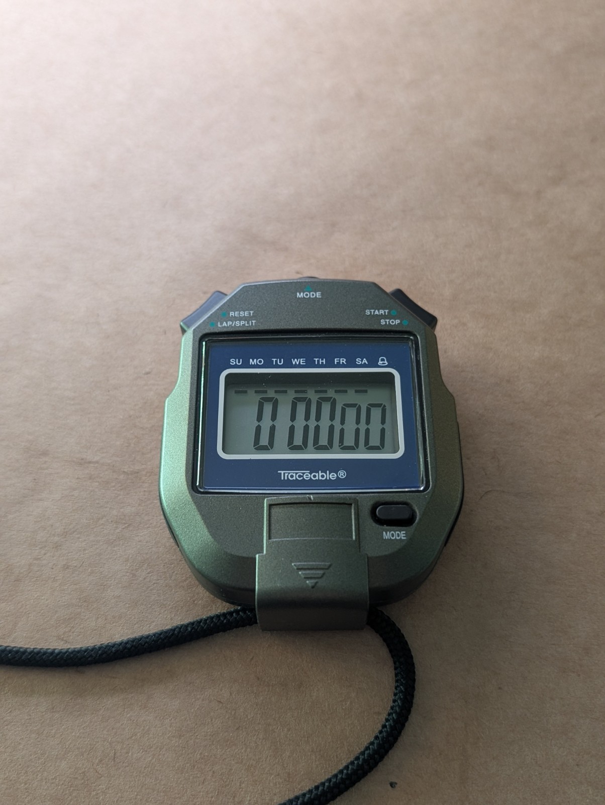 Traceable 1043TR Three-Button Digital Stopwatch Lap Split Timer w/ Lanyard