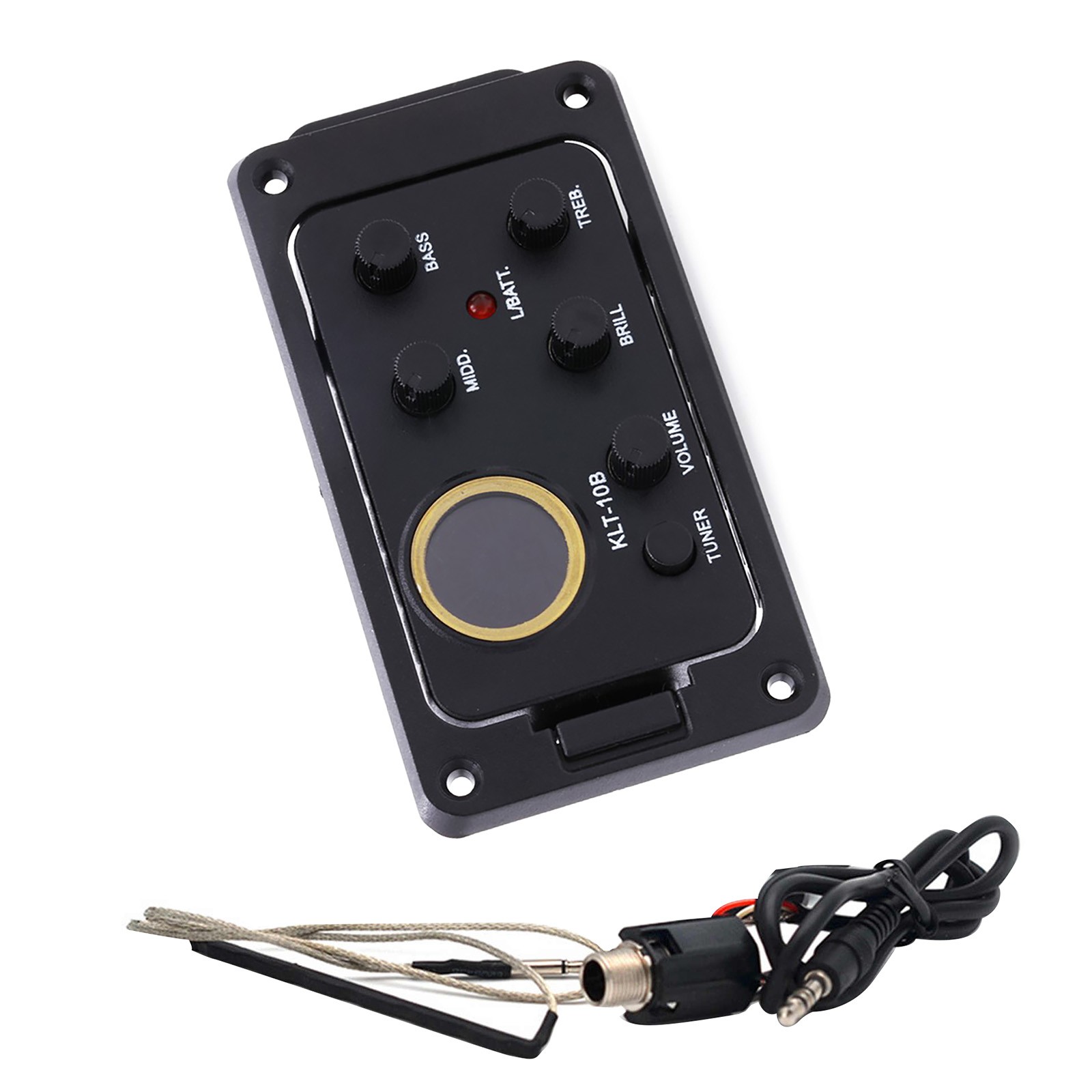 Acoustic Guitar Pickup with 4 Band Equalizer Preamp Tuner Piezo for Classical