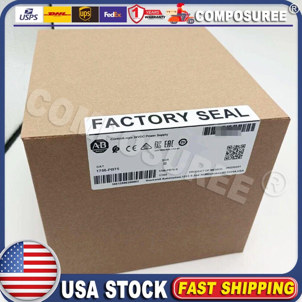 AB 1756-PB75 New Factory Sealed SER B ControlLogix 24V DC Power Supply USA