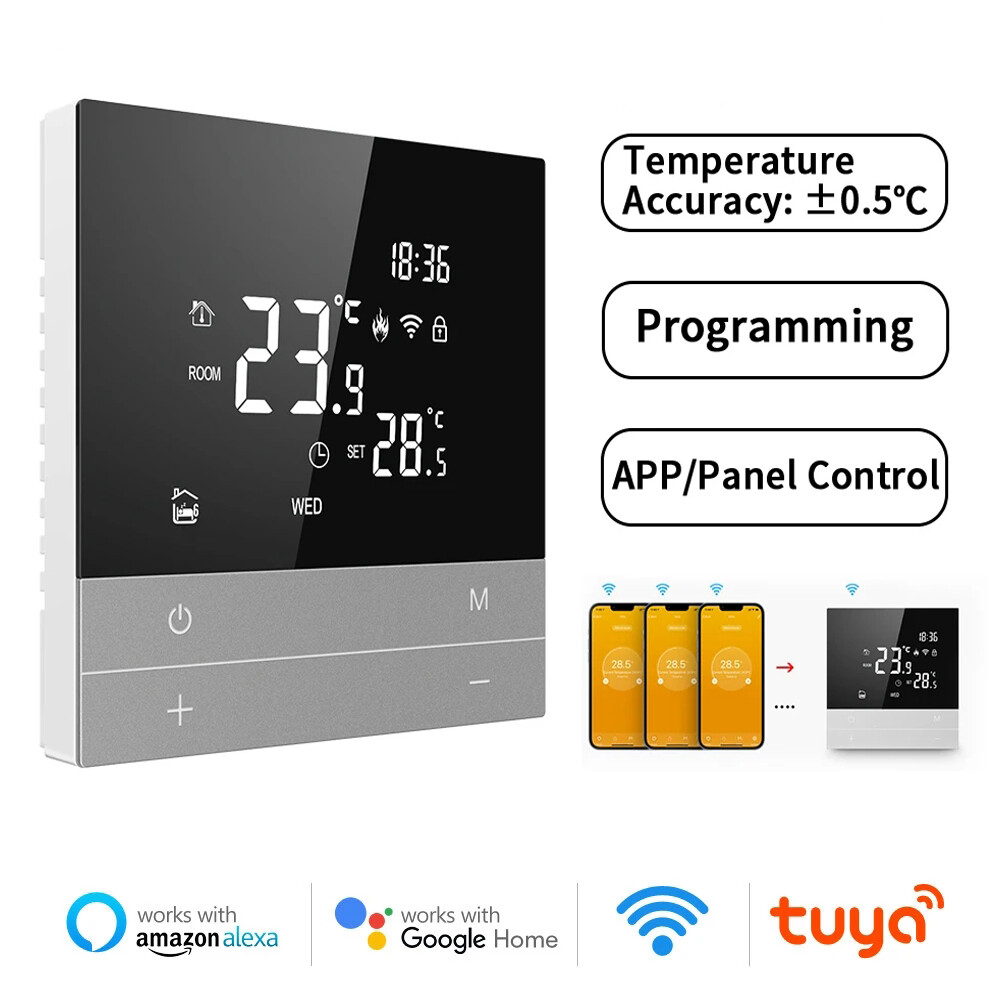 Tuya WiFi Thermostat Smart Home Heating Digital Temperature w/Alexa Google Alice