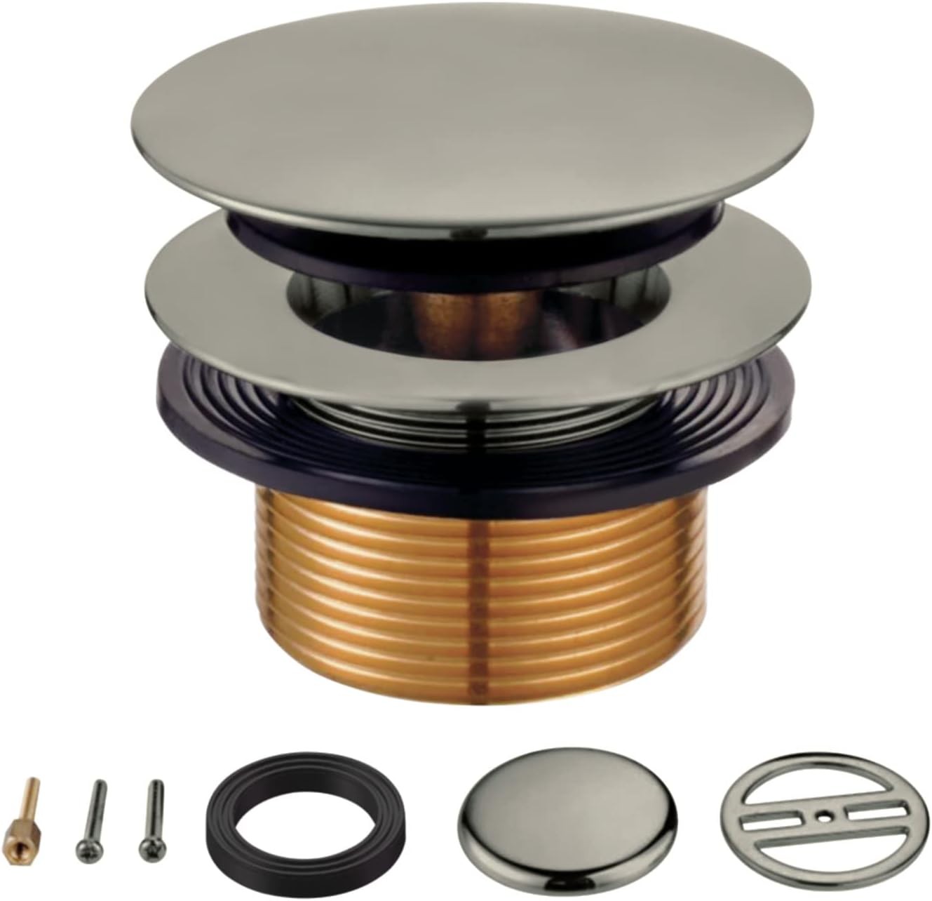 Kingston Brass KBU2008 Eugene Tip-Toe Tub 2.75 x 2.94 x 2.31, Brushed Nickel