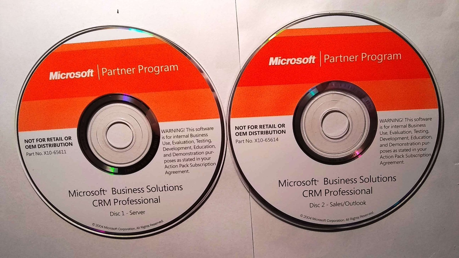 Microsoft Business Solutions CRM Professional w/ Key &10 Client Access Licenses