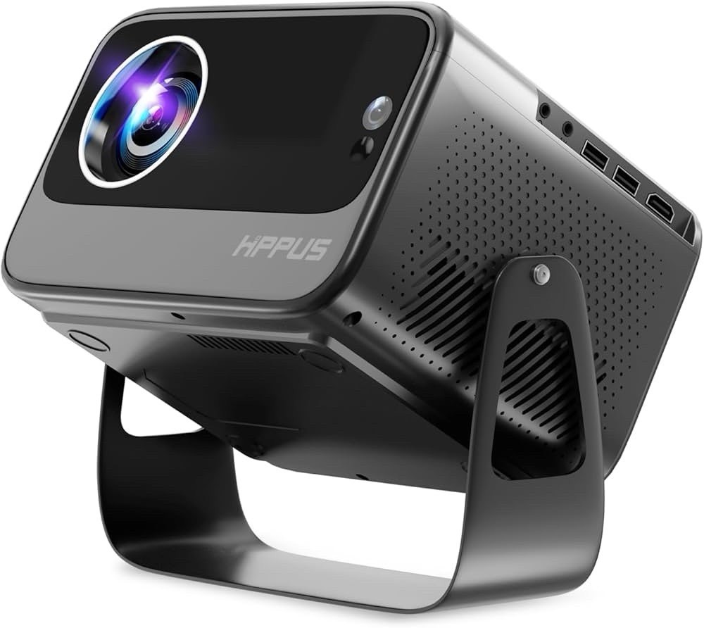 Smart Projector with Wifi and Bluetooth,Built-In Apps Auto Focus & Keystone,1080