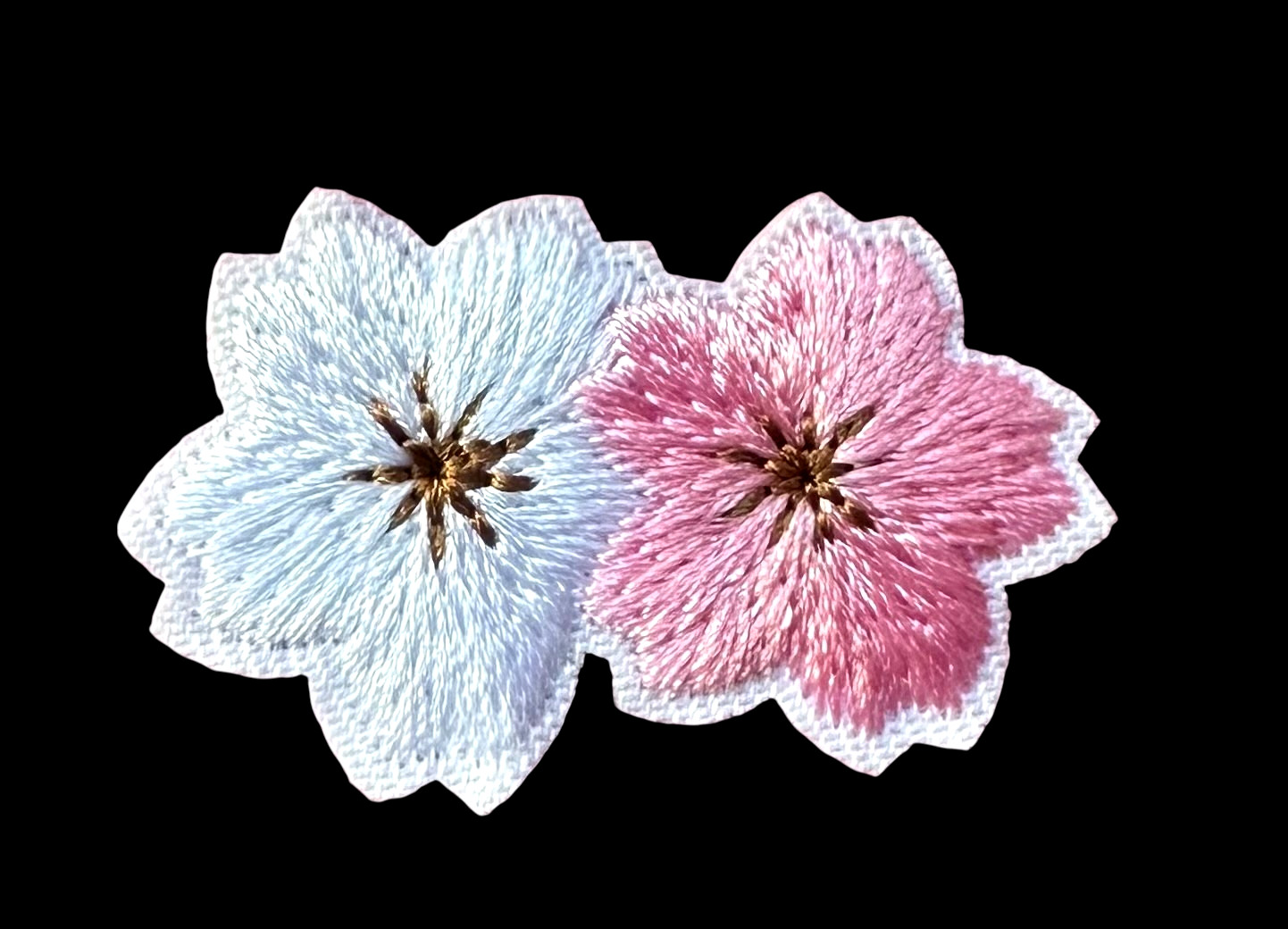 IRON ON PATCH APPLIQUE - Flower 1+3/4 x 1 inch FREE SHIPPING
