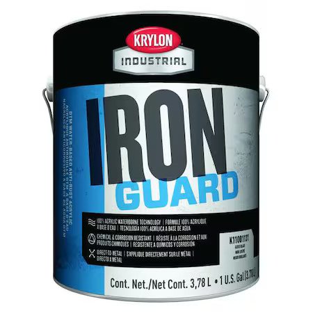 Krylon K11029101 Interior/Exterior Paint, Glossy, Water Base, Yellow, 1 Gal