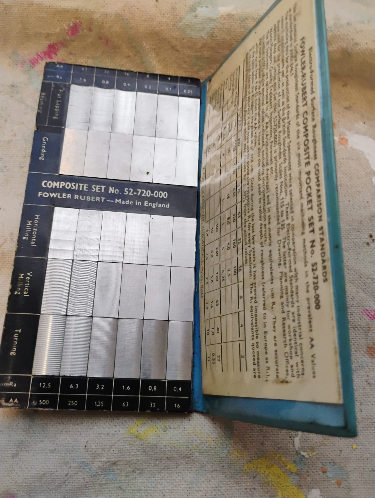 Fowler Rupert Surface Roughness Comparison Standards Pocket Set 52-720-000 UK