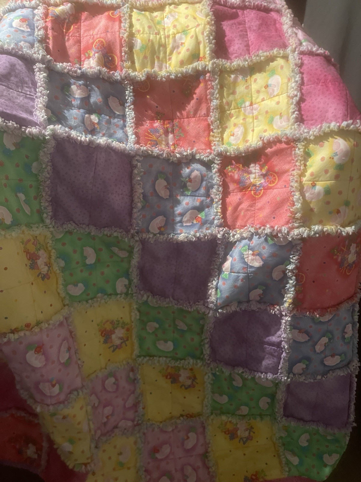 Lambs In The Garden Rag Quilt