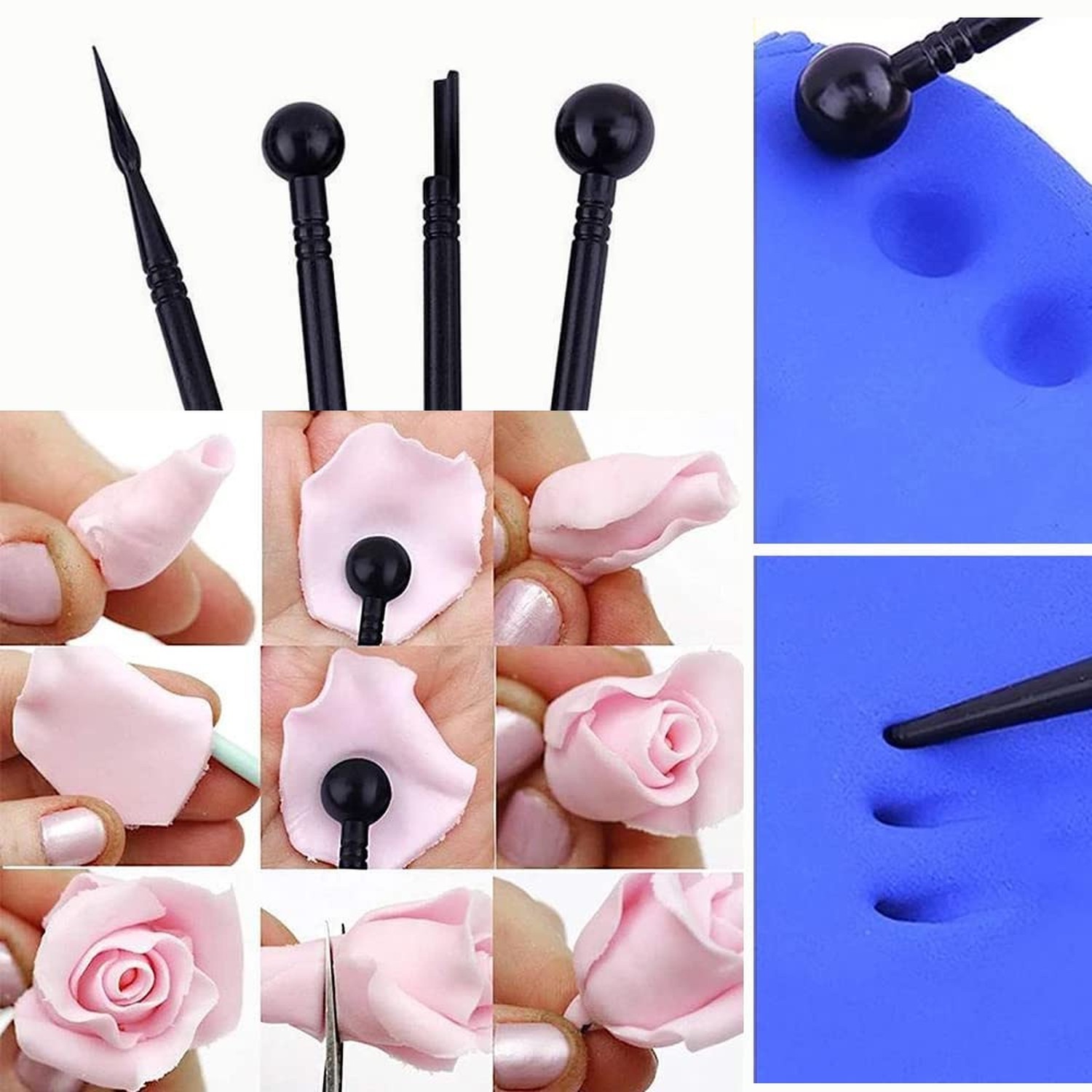 31 Pcs Cake Decorating Tool Set, Fondant Tool, Polymer Clay Tool, Modeling Cl...