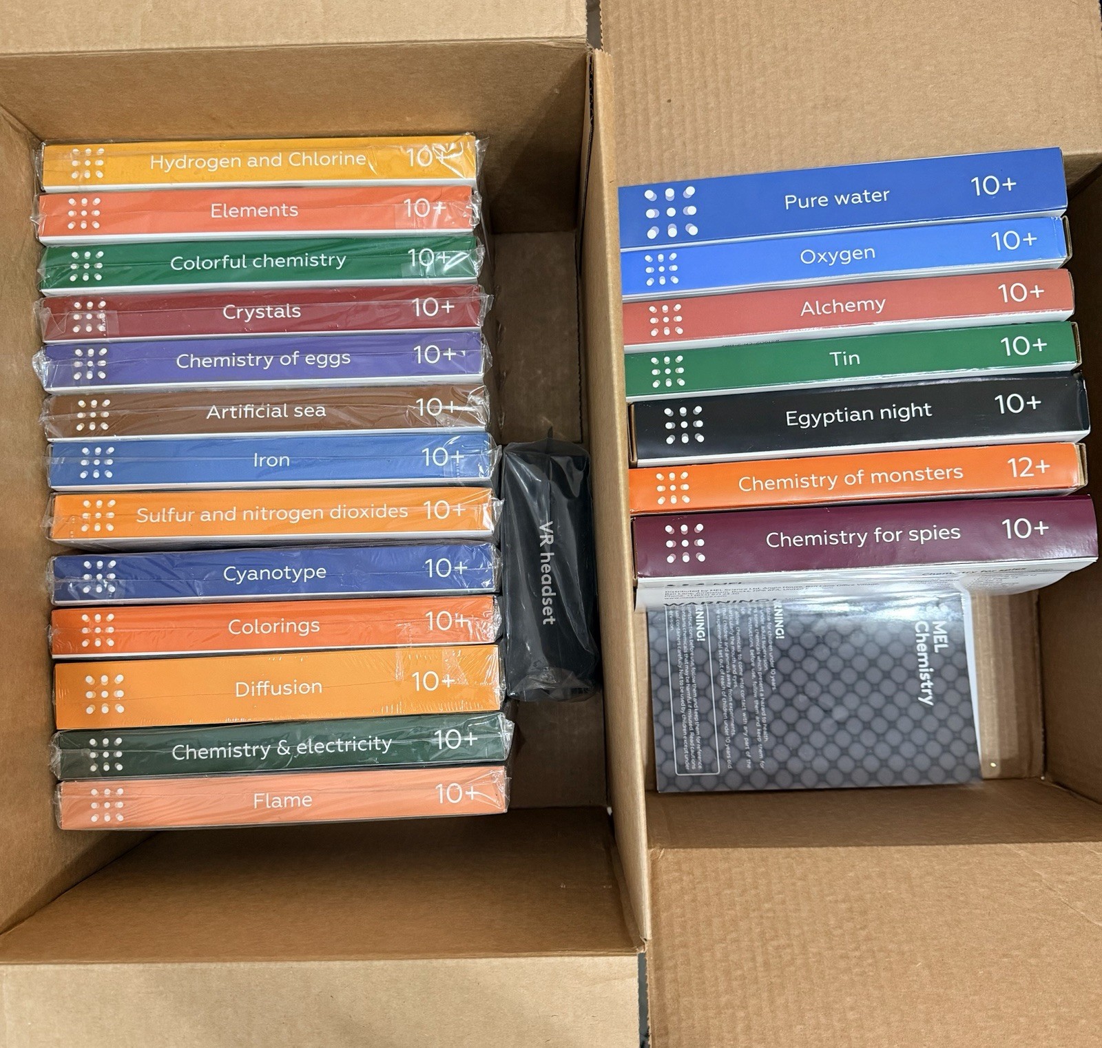 Huge Lot of MEL Chemistry Set 20 Kits Starter VR Headset Some Opened Mostly NEW