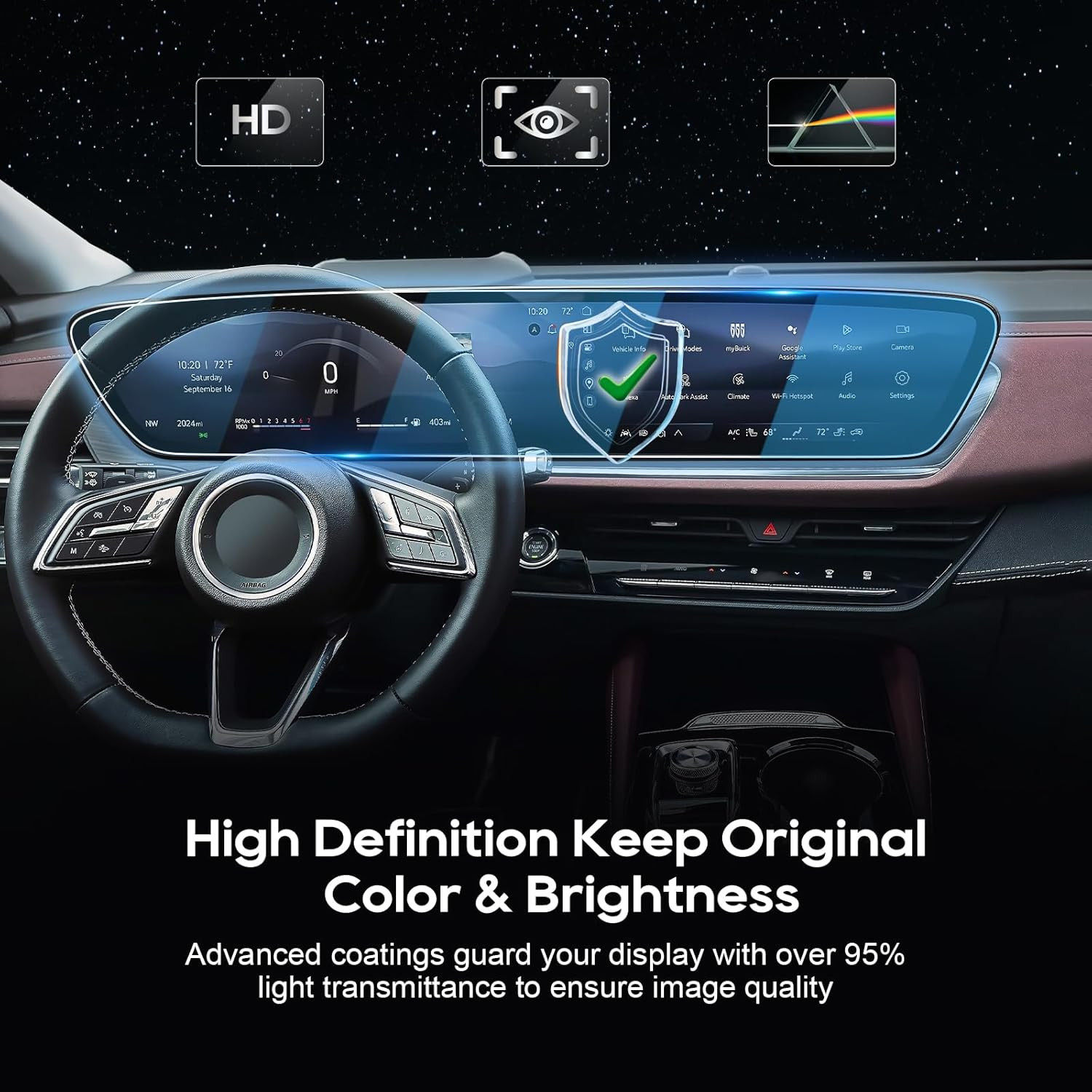 2024-2025 Buick Envision Enclave 30" Screen Protector 2-Pack HD Glass LFOTPP
