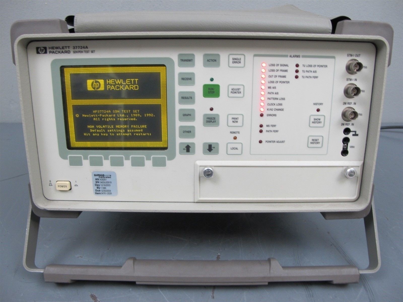 HP 37724A SDH/PDH Test Set w/Option 005