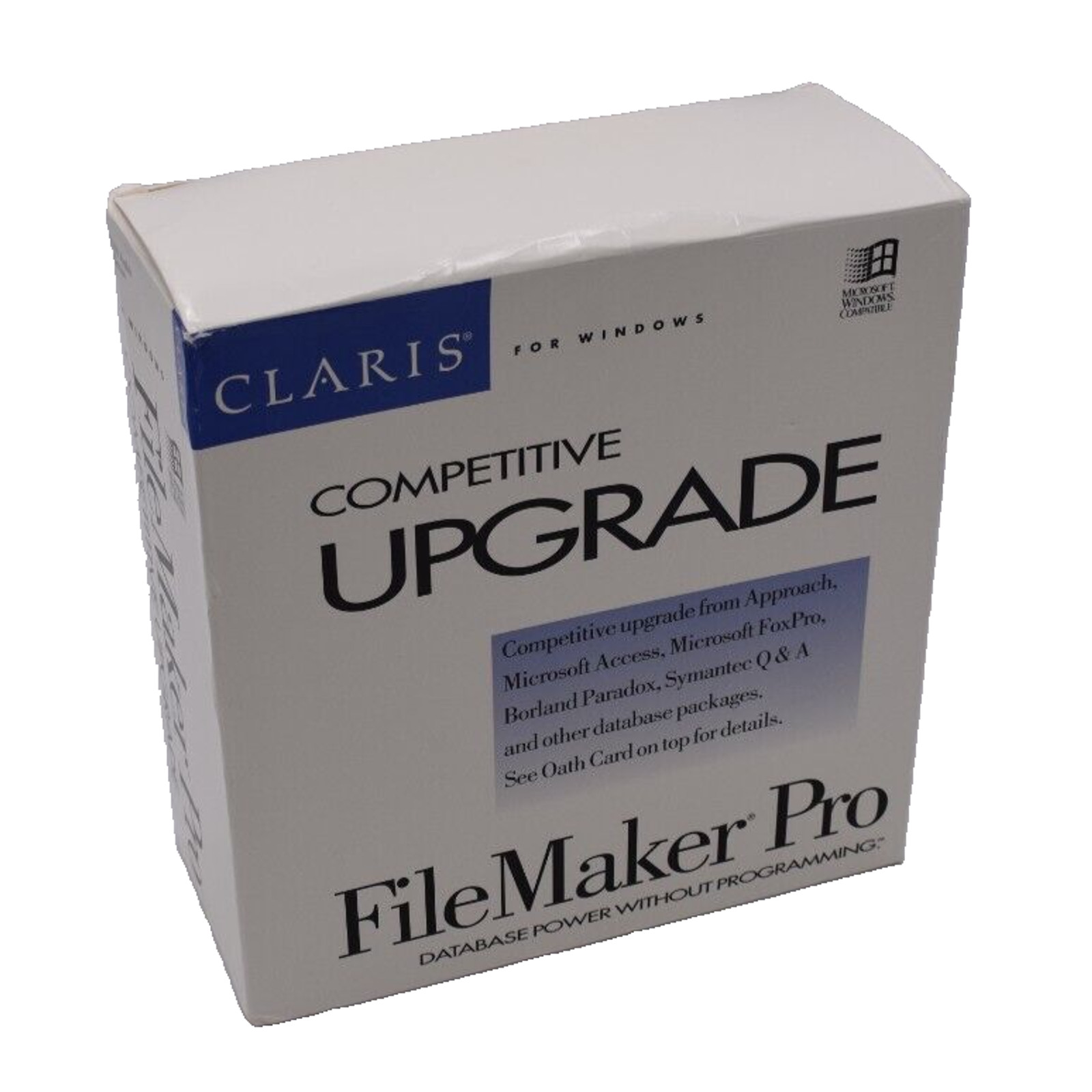 Vtg 1993 CLARIS FileMaker Pro For Windows Competitive Upgrade -- New Open Box