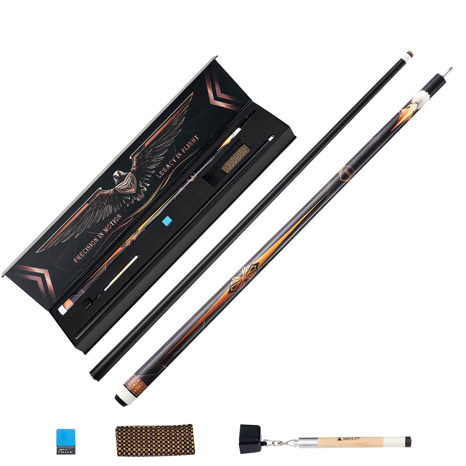 Uimoso 58-Inch 19 oz Billiard Cue Stick Made of Canadian Maple Wood