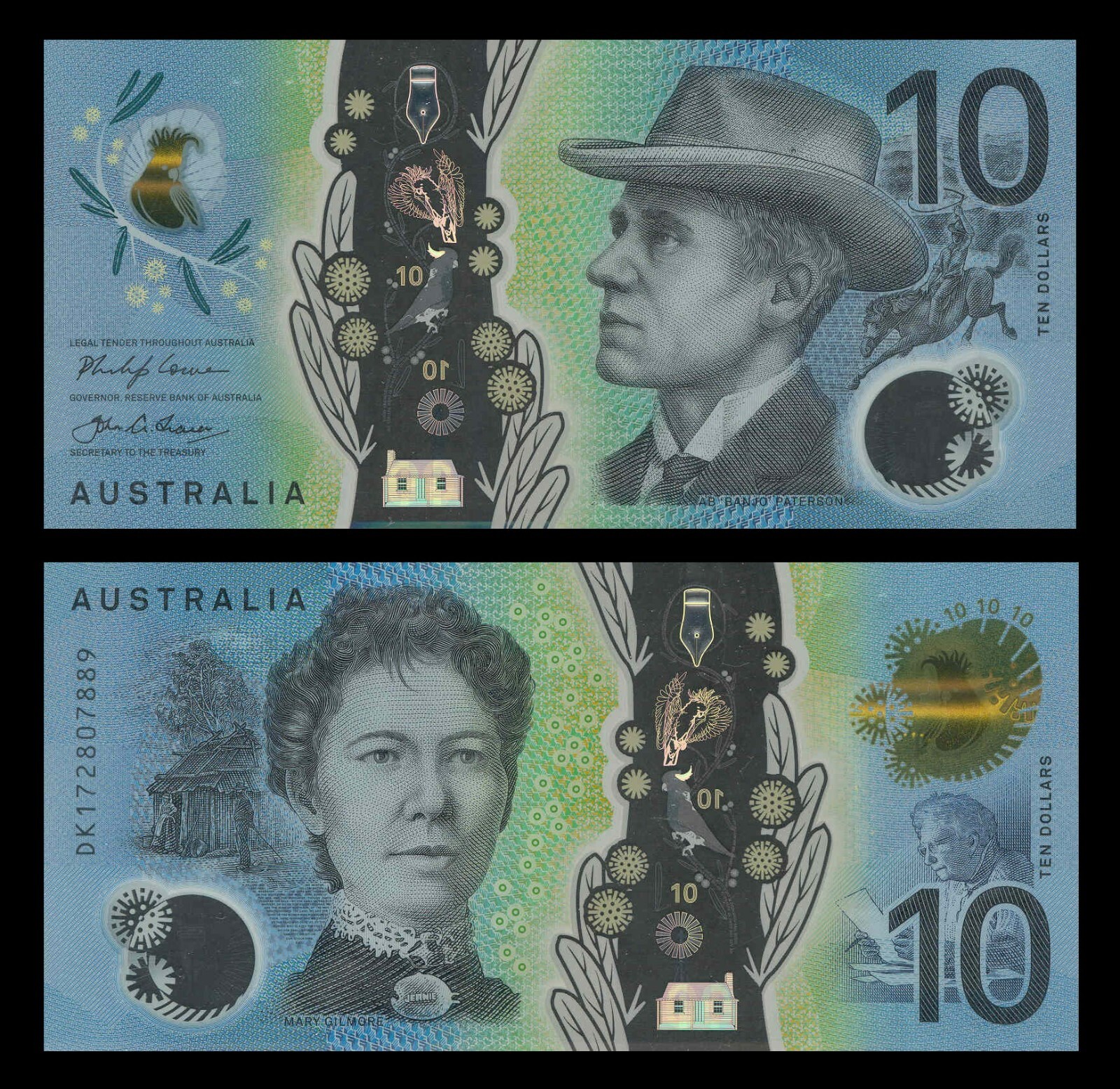 Australia 10 Dollars 2017 P63 UNC - Polymer with folder