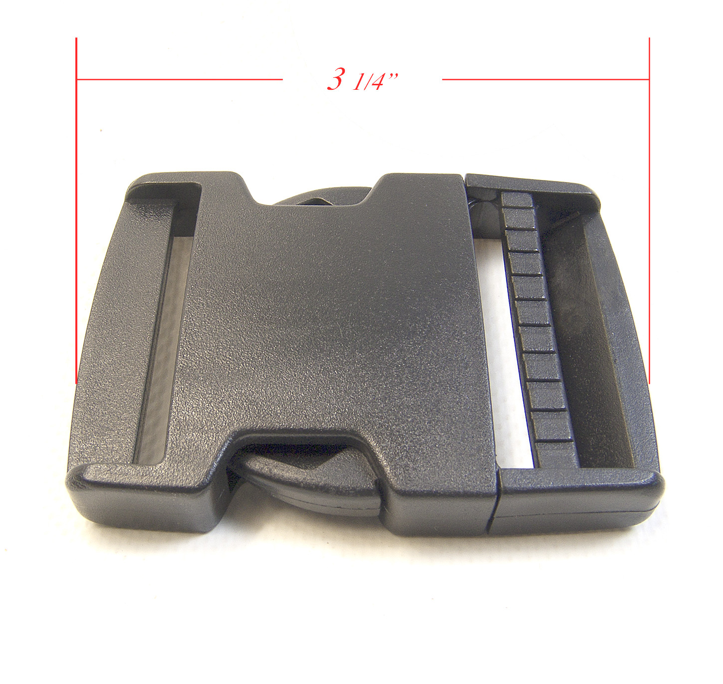 Quick Release Buckle, 2" Inch, w/ Webbing Slide, Acetal Plastic 2 Pc. Set