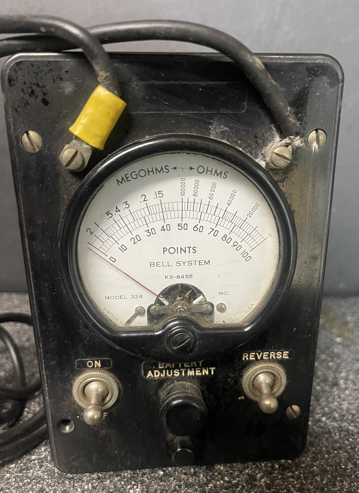 Vintage Bell Systems Electric Ohm Meter Model LS8455