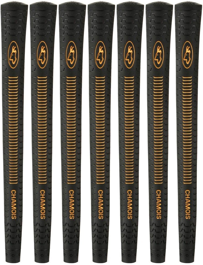 Avon Chamois Black Jumbo Golf Grips - Set of 7 - New