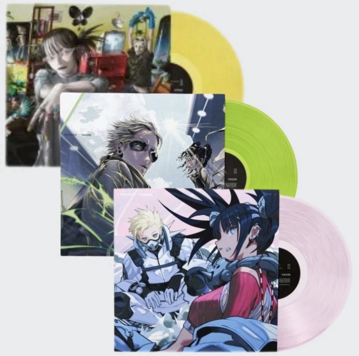 YOASOBI - THE BOOK 1＋2＋3 3LP Set Pink Green Yellow Color Vinyl Limited Edition