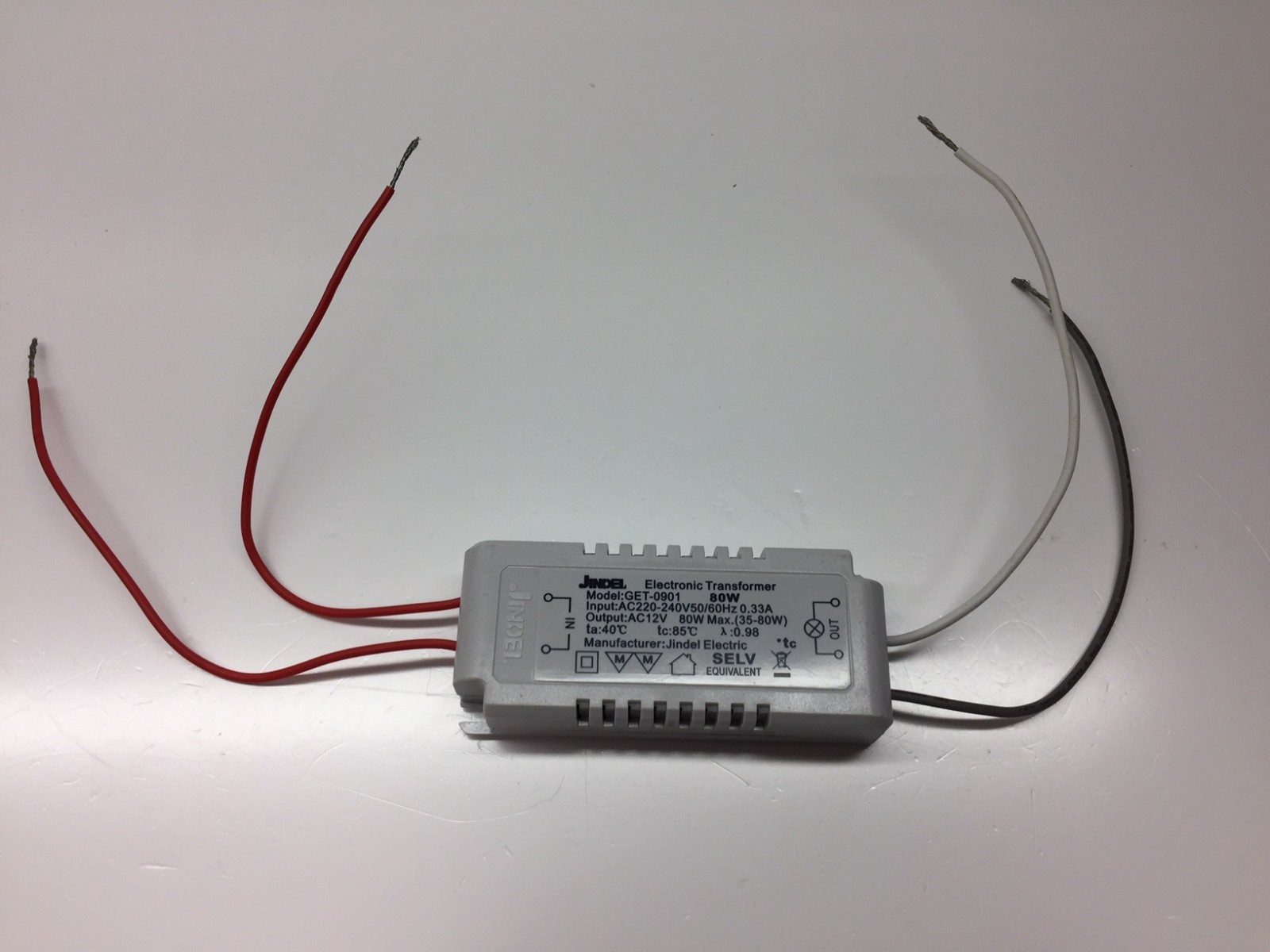 JINDEL Electronic Transformer Model: GET-0901 80W