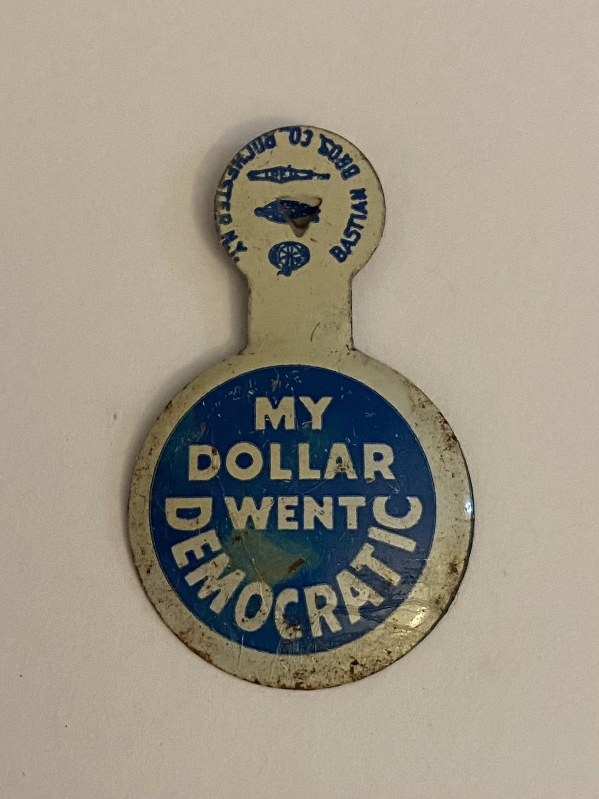 My Dollar Went Democratic Tab Fold Over Button P143