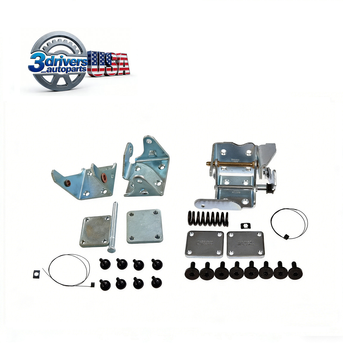 Front Upper Lower Door Hinge Kit Set LH Driver Side For 94-05 Chevrolet GMC S10