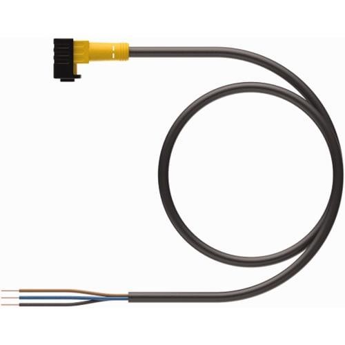 1pc TURCK PKW 3Z-2/S90 Single Ended Cordset, Angled M8 Female to Pigtail, 2