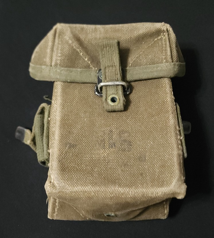 Military Issue ALICE M1956 Canvas Ammo/ Magazine Pouch Vietnam Era OD Green