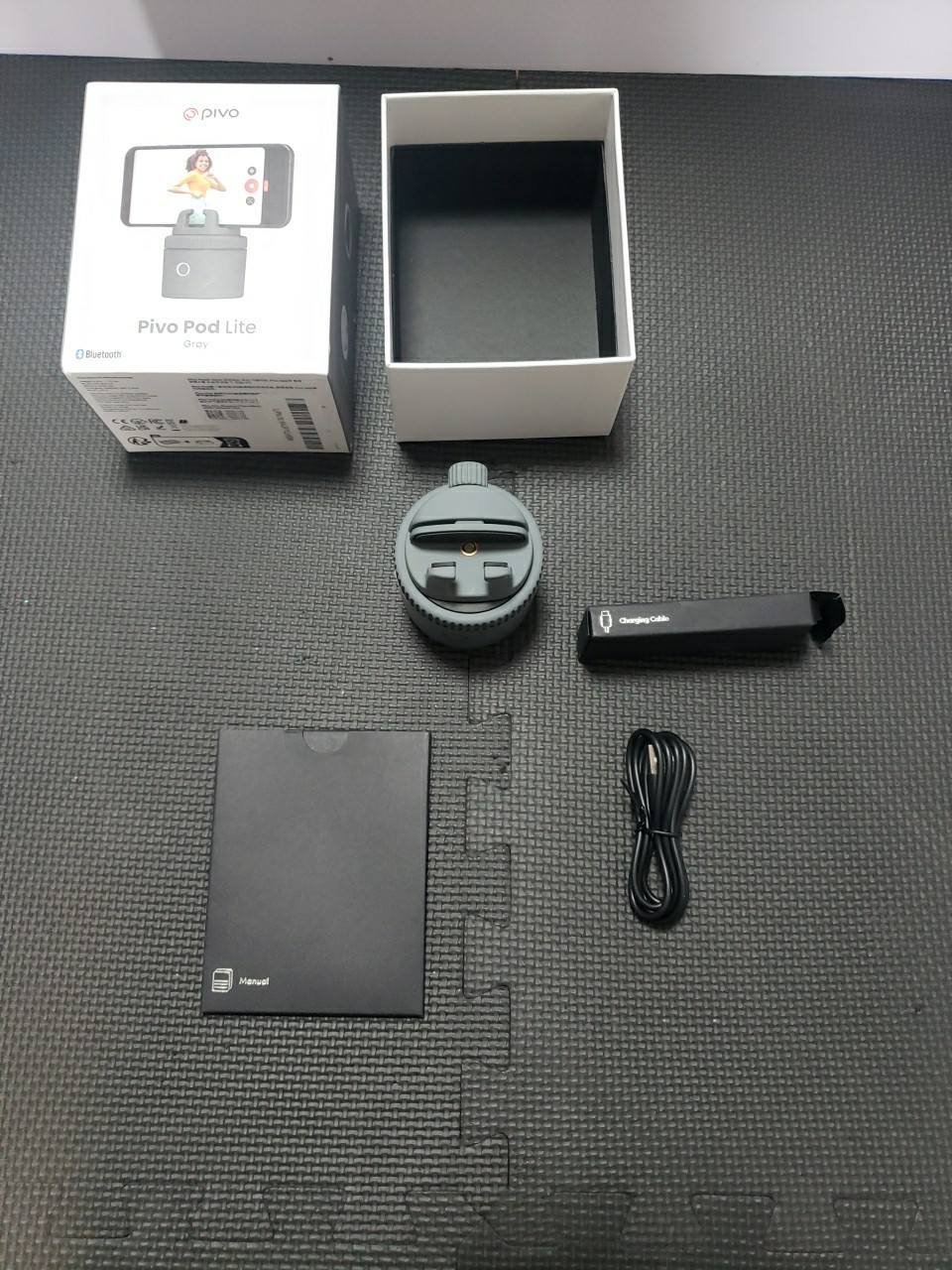 Pivo Pod Lite Mini Auto Tracking Phone Holder: Grey Open Box Untested