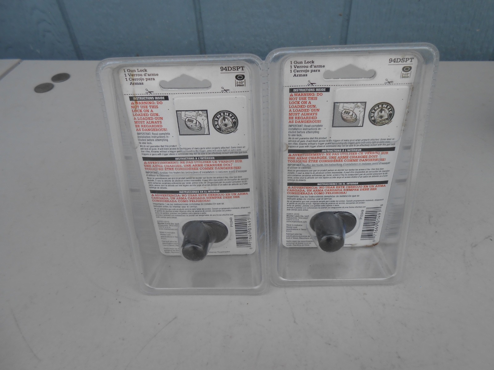 2 New Master Lock Model 94DSPT Gun Lock Combination Steel Trigger Safety Lock
