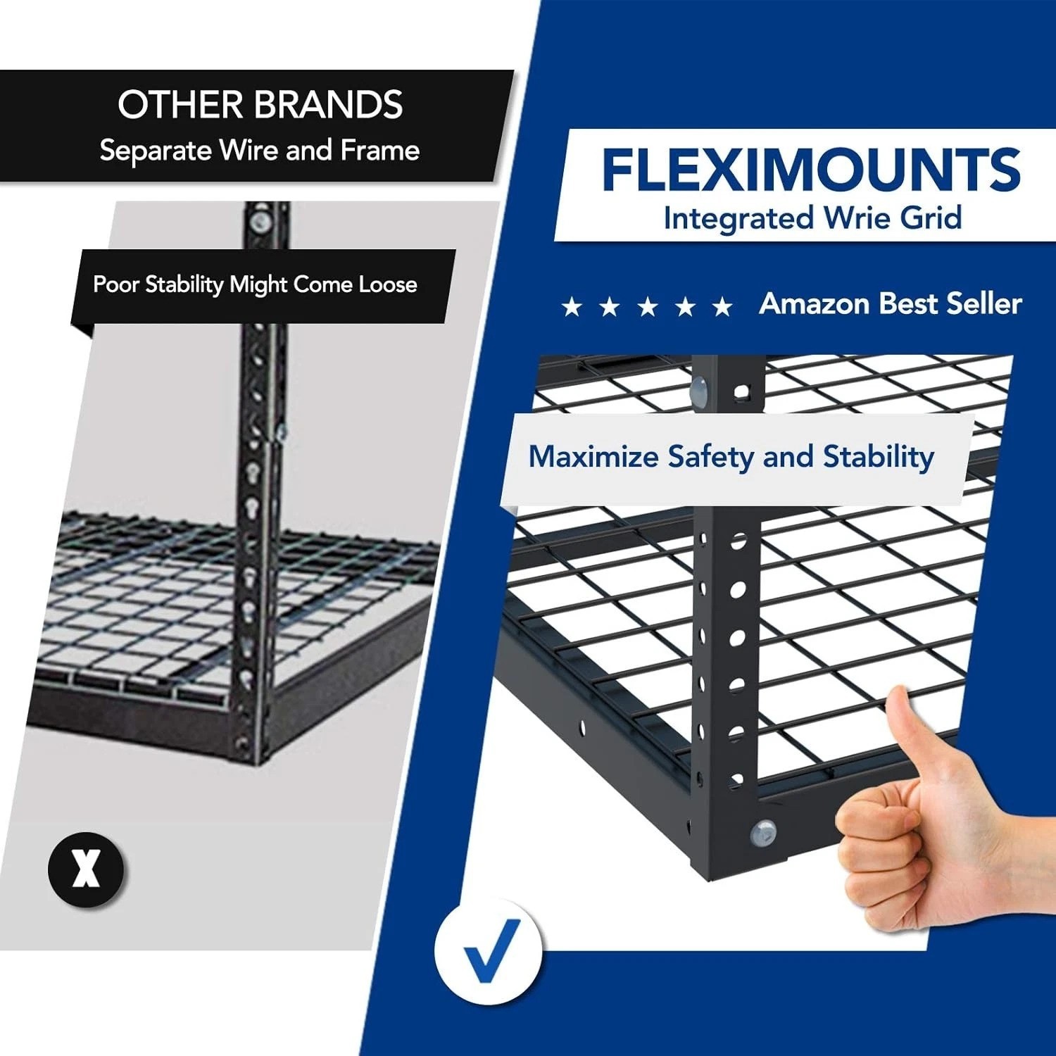 Durable 3x6 Overhead Garage Storage Rack - 450lbs Capacity, Adjustable Height