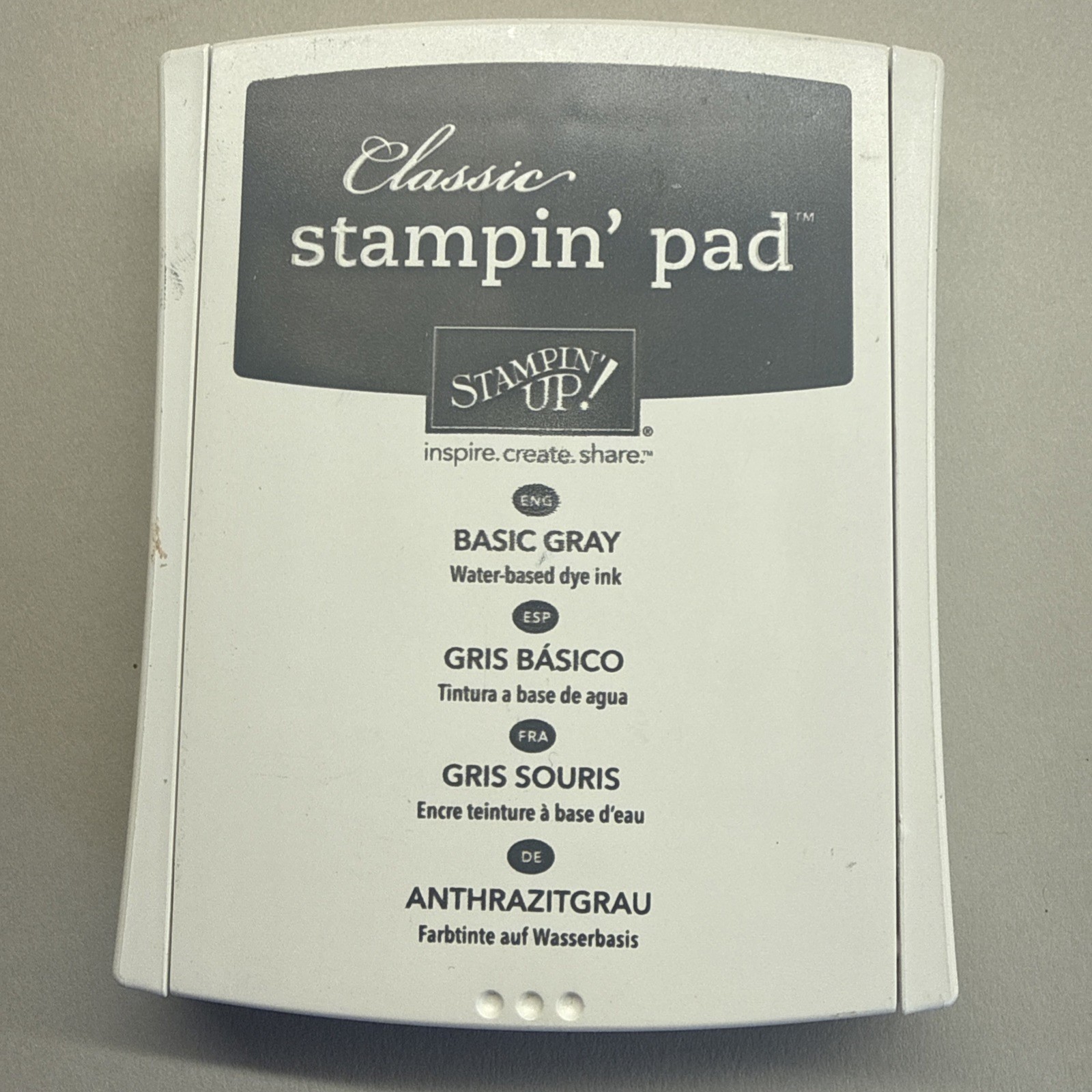 Stampin Up Pad Basic Gray Ink Classic Stampin Pad Linen