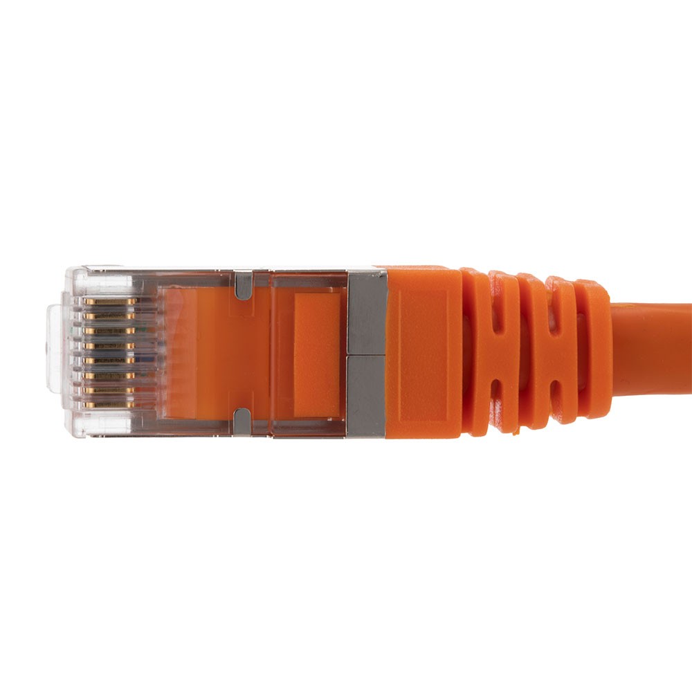 Ethernet Patch Cable CAT6A, S/FTP, 26AWG, 7 Ft, 5 pack, Orange