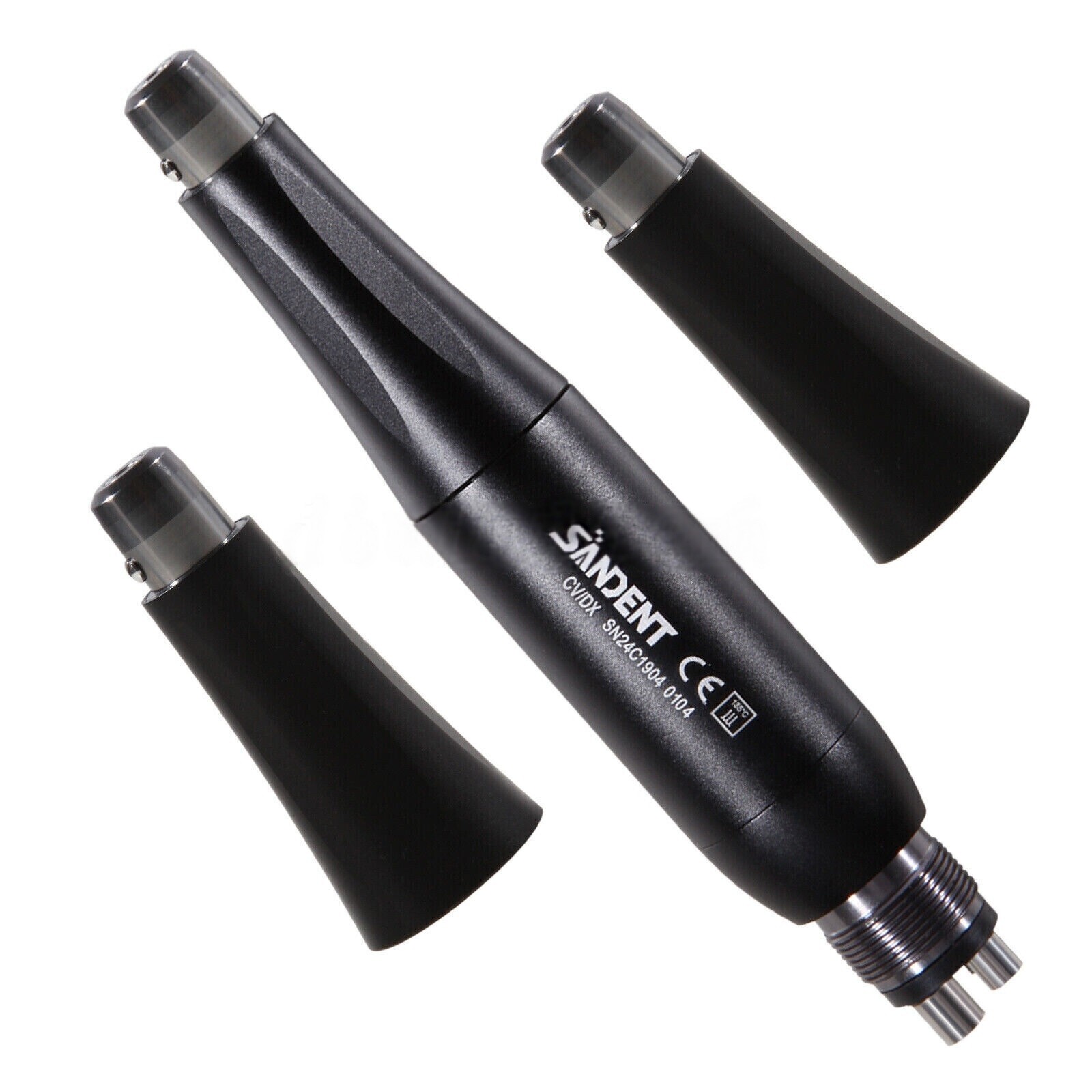 Dental Hygiene Prophy Air Motor Handpiece 4 Holes / 3 Nose Cones 360° Swivel Kit