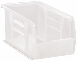 12 Pack Quantum Storage QUS230CL Clear Stack & Hang Bin 5-1/2"W x 10-7/8"D x 5"H
