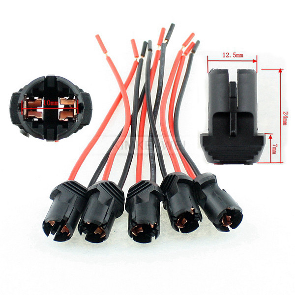 5x W5W T10 lamps parking light parking light socket plug socket car with cable 11.5cm