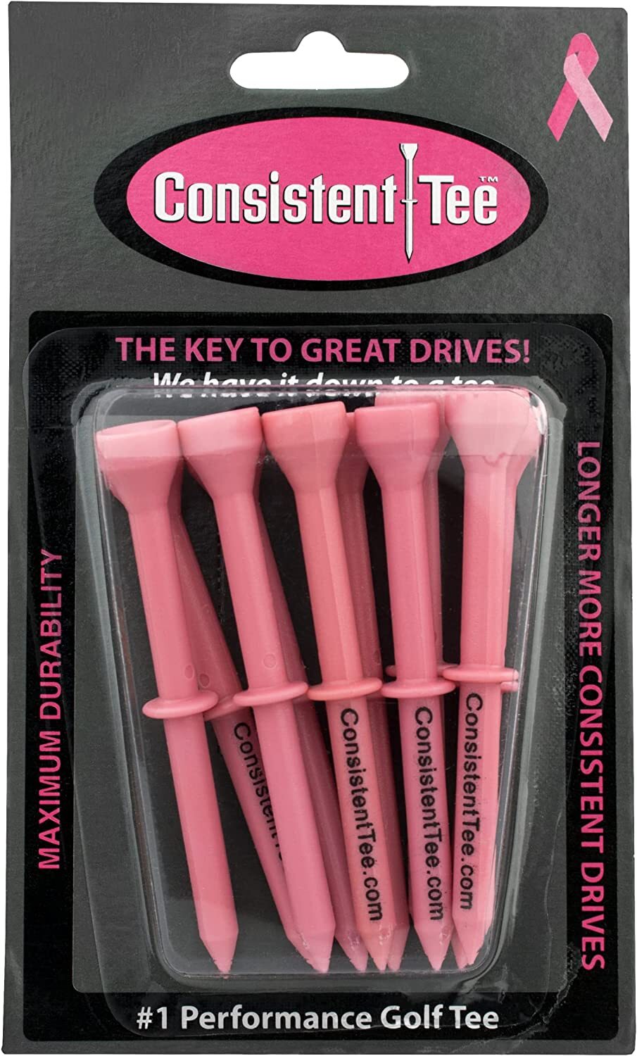 Consistent Tee Golf Tees - 10 pack Golf Tees - Pick Color! - 3.25"