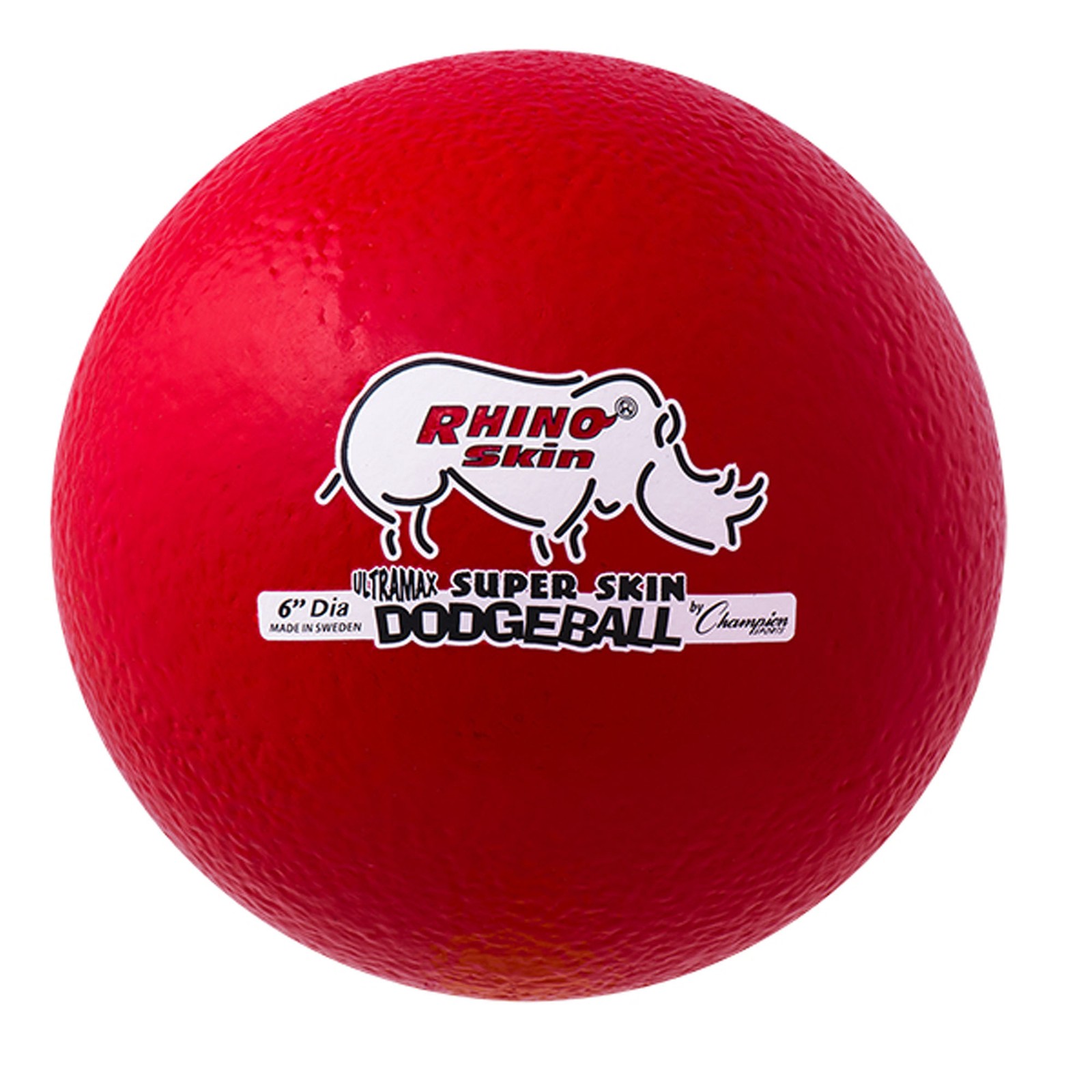 Champion Sports 6" Rhino Skin Ultra Max Dodgeball - Red