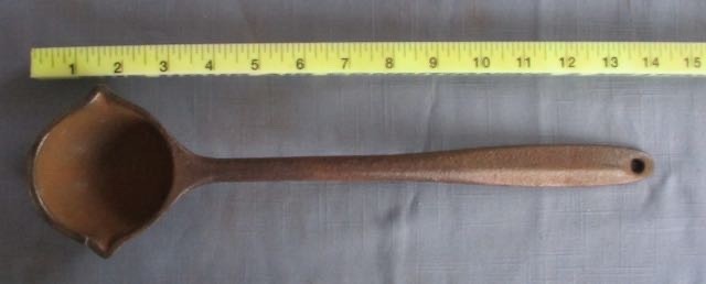 Cast Iron Double Spout  Lead Melting Ladle , Bullets  , Model A Bearing Babbitt