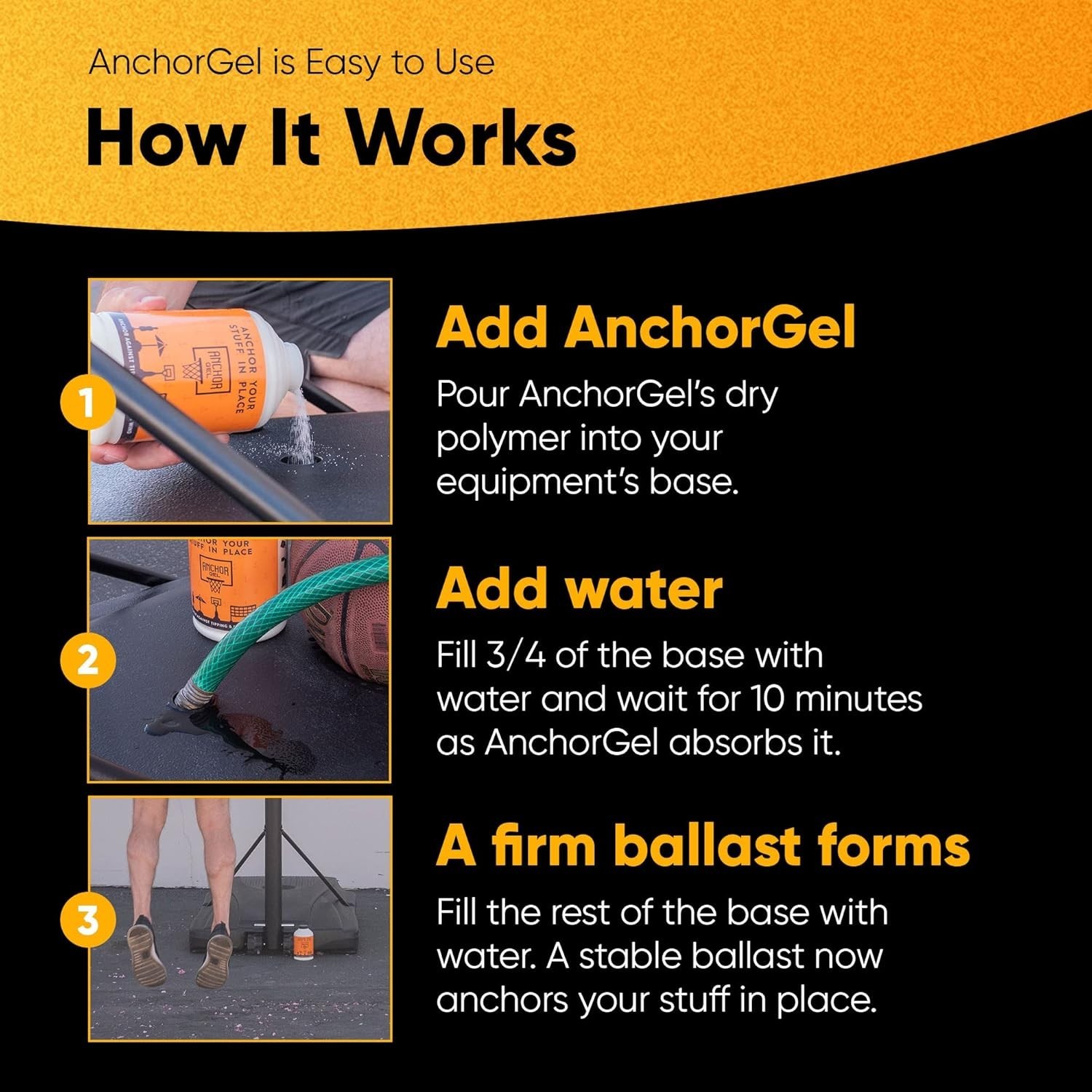 16oz Polymer Sand & Sand Bag Alternative for Equipment Stability