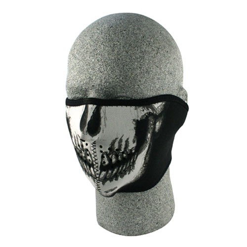 Zan Headgear Neoprene Half Face Mask Glow in the Dark Skull 509279 WNFM002HG