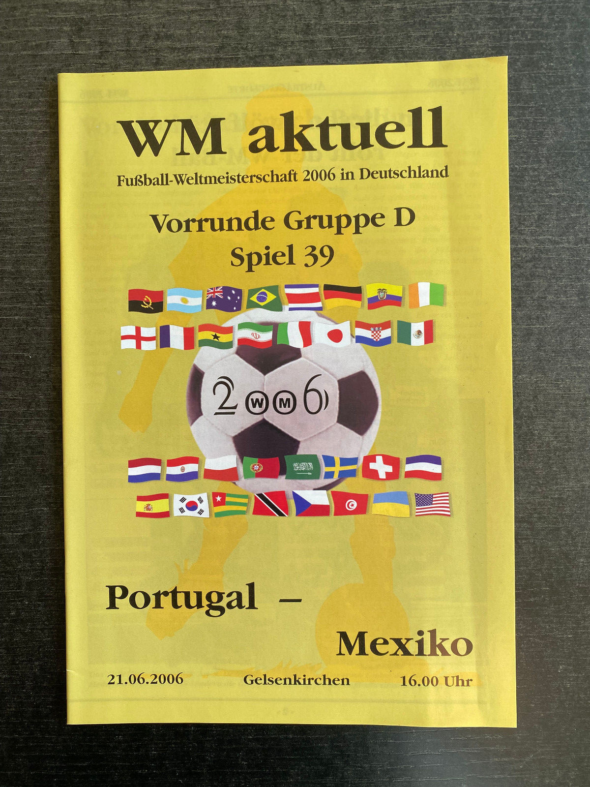 2006 World Cup Portugal - Mexico in Gelsenkirchen, 21.06.2006 - Program 39