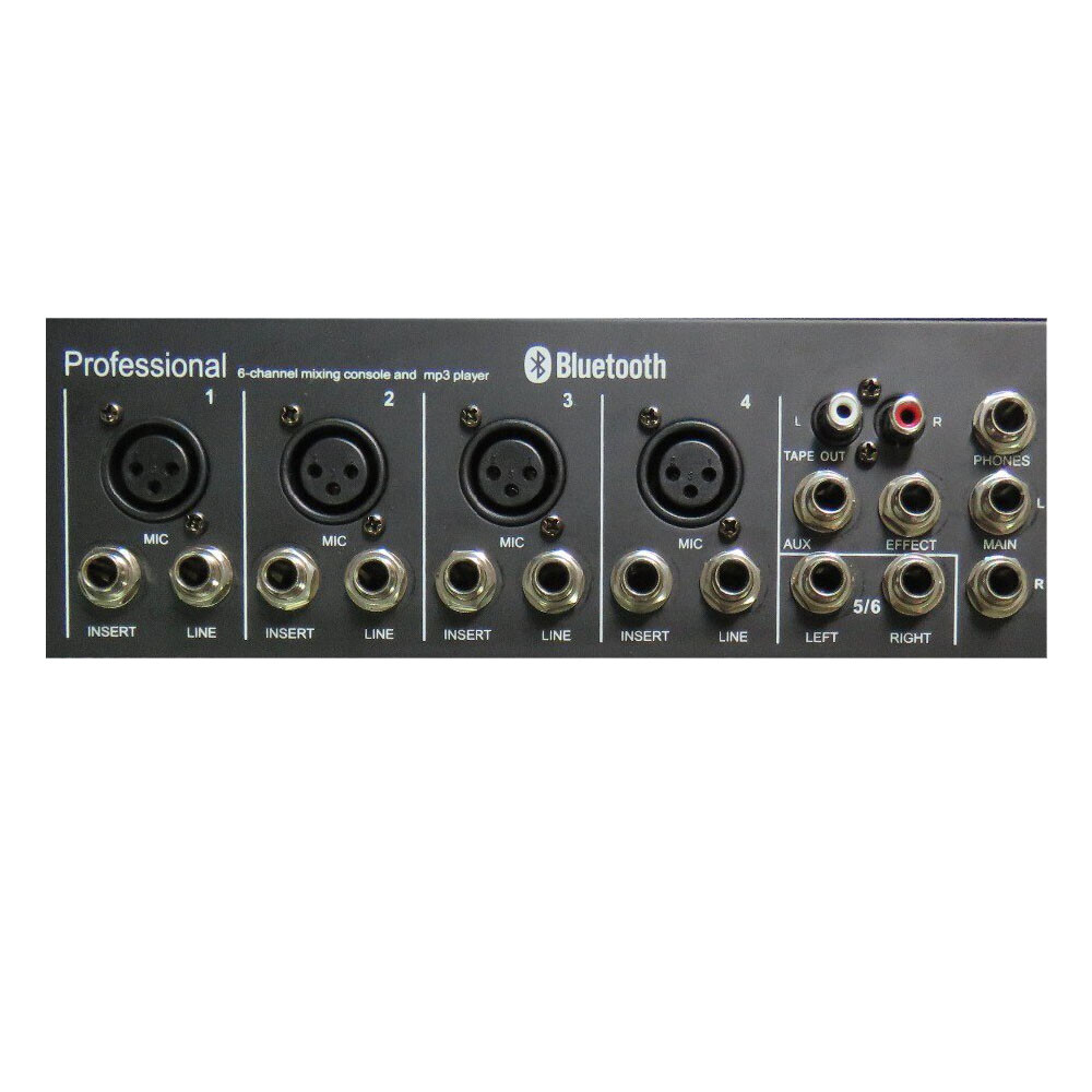 10CH USB Bluetooth Mixer System DJ Audio SD Mixing 2CH UHF Wireless Microphone