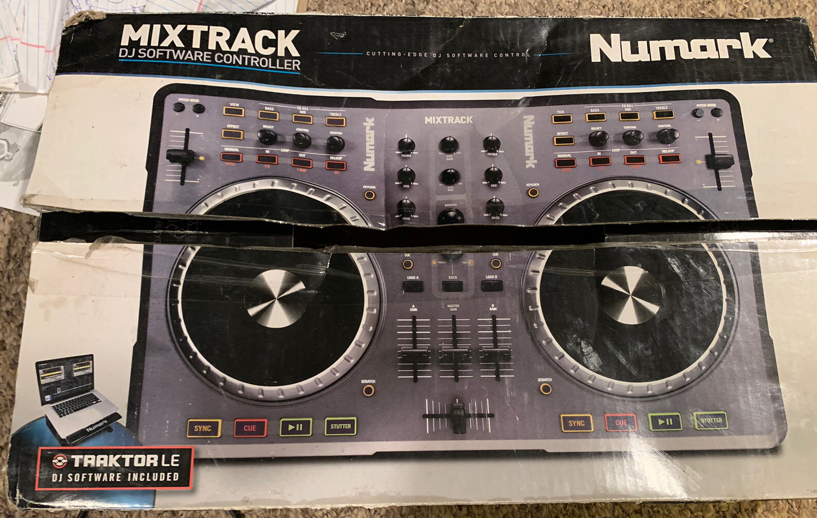Numark DJ software controller TrakTor LE included software w original box TESTED